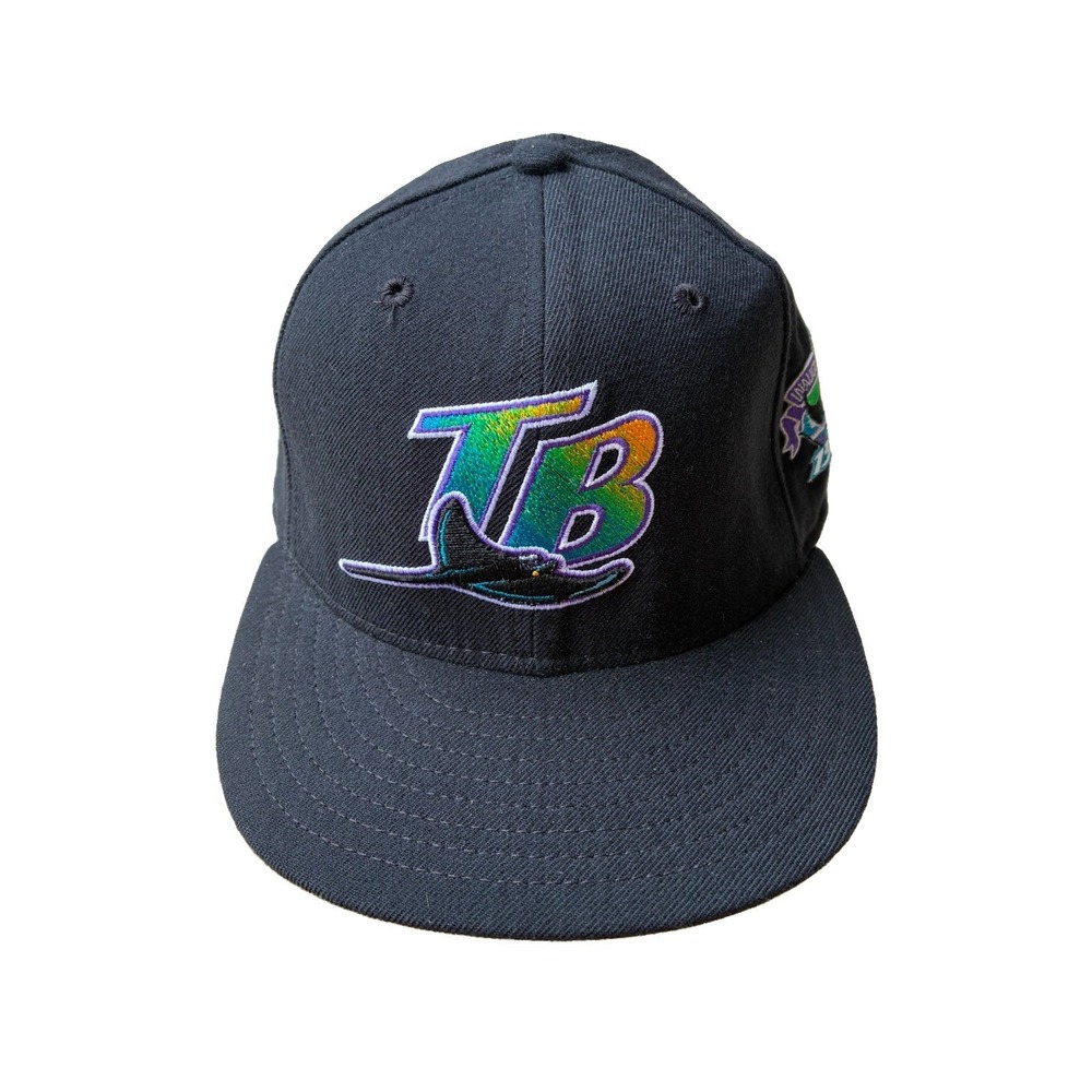 Tampa Bay Devil Rays New Era 5950 Fitted Hat Inaugural Season Made in USA VTG